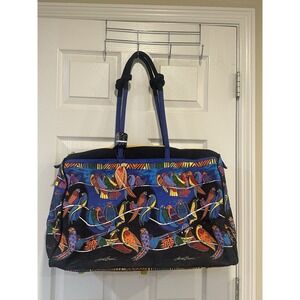 Laurel‎ Burch Bird Tote Bag W/wooden Handle